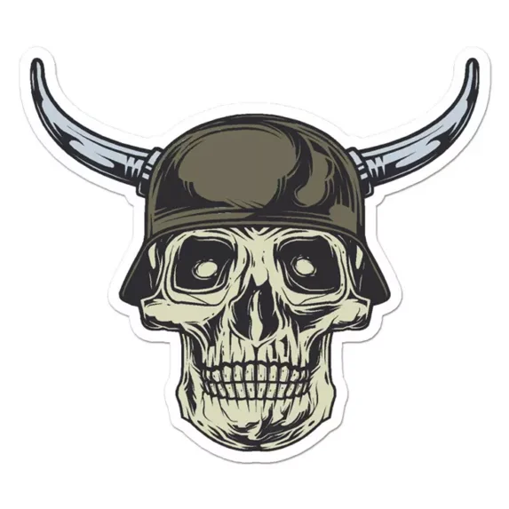 Skull Horns Sticker Indoor Outdoor Phone Decal Water Bottle Stickers ...