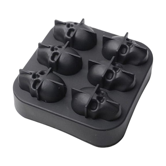 Skull Ice Mold Silicone -Large 3D Ice Cube Molds, Flexible Silicone Freezer Tray, Whiskey Cubes Mold Skull for Party Cocktails Champagne and Drinks