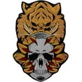 thumbnail image 1 of Skull Iron on Patches Personalized Embroidered Patch for Jacket Racing Motorcycle Style Patches with Tiger Claw Design 1 Piece, 1 of 5