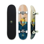 Shark Wheel Skull Island 31 In. Popsicle Street Skateboard with 54 mm Twisted Shark Wheels