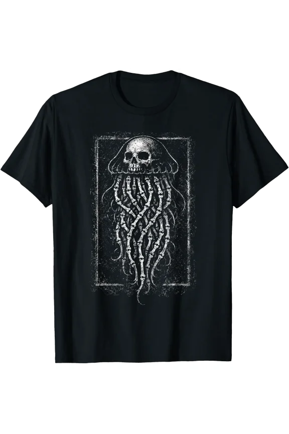 Skull Jellyfish Alt Grunge Goth Alternative Gothic Aesthetic T-Shirt