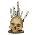 thumbnail image 1 of Skull Knife Holder Resin Skeleton Knife Stand Scary Storage Rack for Kitchen, 1 of 7