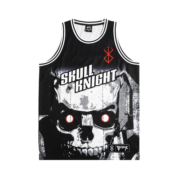 Berserk Skull Knight Men's Black Sleeveless Basketball Jersey -Medium