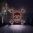 thumbnail image 1 of Skull Led Light Box, Dimmable Neon-Like Light Signs USB Power for Wall Decor Bedroom Decoration, Static Light (WxH) 6"x6", 1 of 4