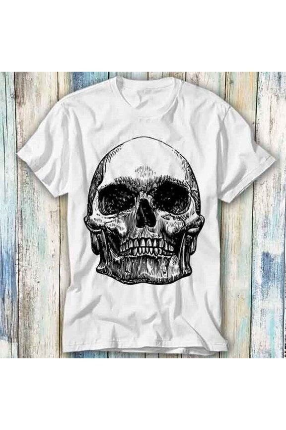 Skull Look Underneath The Skin Peal Sugar T Shirt Meme Gift Top Tee Unisex 1374