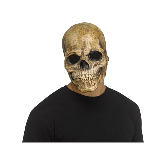 Faded Brown Skeleton Skull Head Adult's Mask Costume Accessory