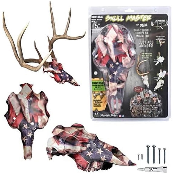 Skull Master by Illusion | Color | European Mount | Antler Mounting Kit | Euro Mount | 3D Modeled Replica Deer Skull | Taxidermy | Compatible with Harvested and Shed Antlers | Universal Sizing$$Other