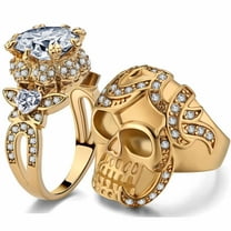Skull Matching Rings His and Her Rings Couple Rings Wedding Ring Men Wedding Band