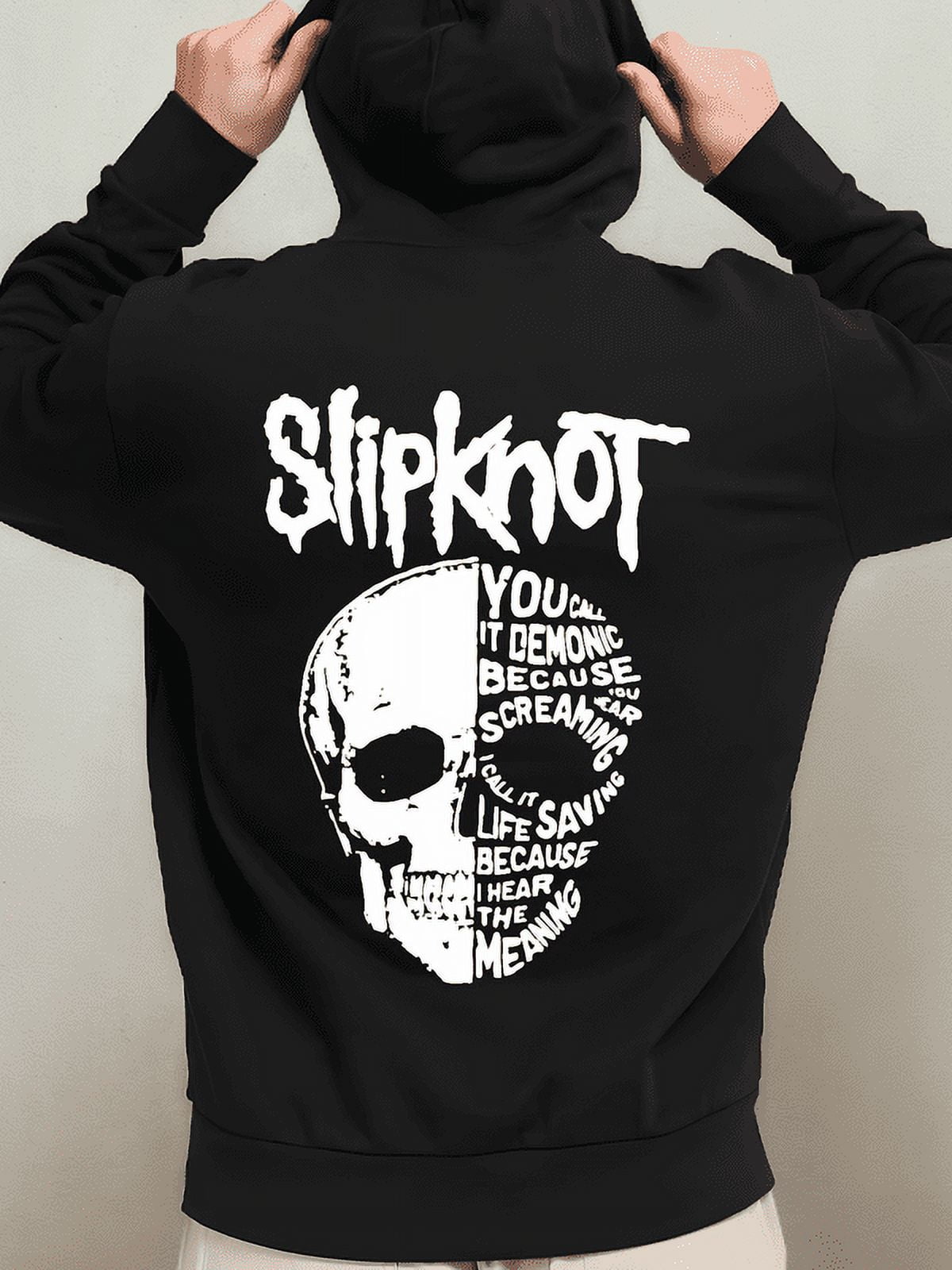 Skull Men's 3XL Black Hoodie Rock Band Heavy Metal