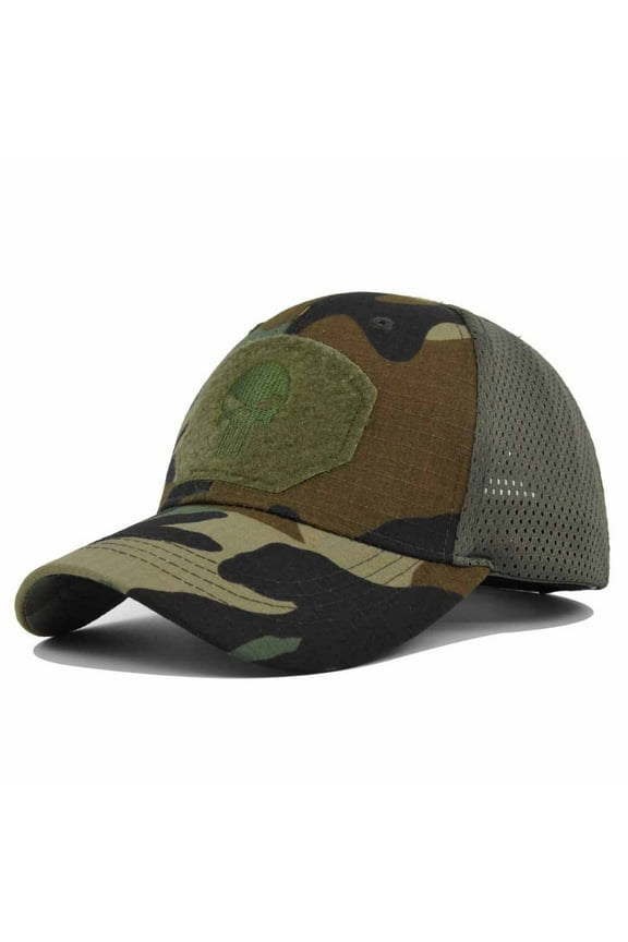 Mesh Baseball Cap Trucker Hat Tactical Operator Caps Outdoor Breath Sun Hats Tactical Military Baseball Caps Multicolor Camouflage Breathable Sun Visor Mesh Outdoor Hunting Hiking