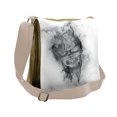 thumbnail image 1 of Skull Messenger Bag, Smoky Skull Grungy Art, Unisex Cross-body, by Ambesonne, 1 of 2