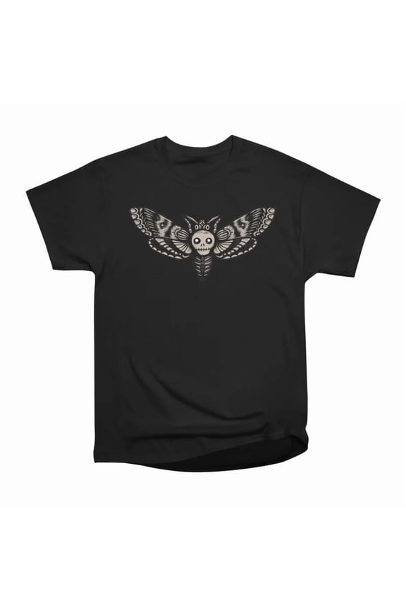 Skull Moth Flight T-Shirt Tee Gift For Him Merch For Her Apparel For Friend