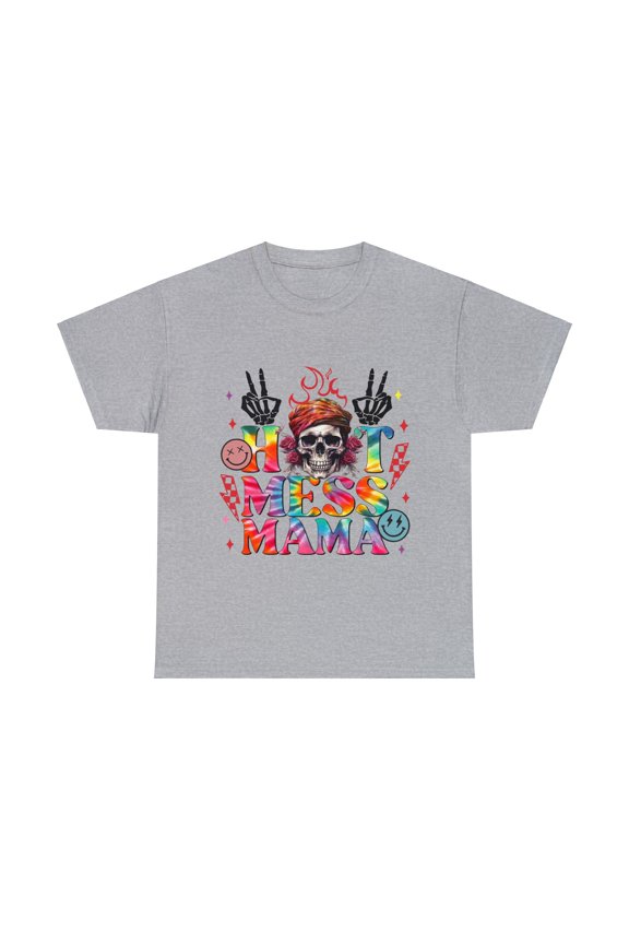 Skull Mother's Day Hot mess mama shirt, mother's day giftID-0131-T6KL