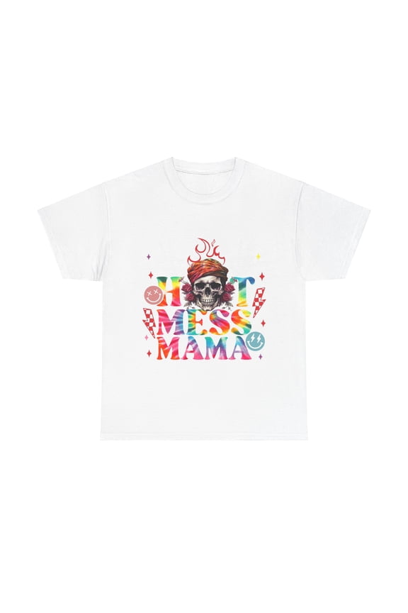 Skull Mother's Day Hot mess mama shirt, mother's day mom shirt ID-0131-T6KL