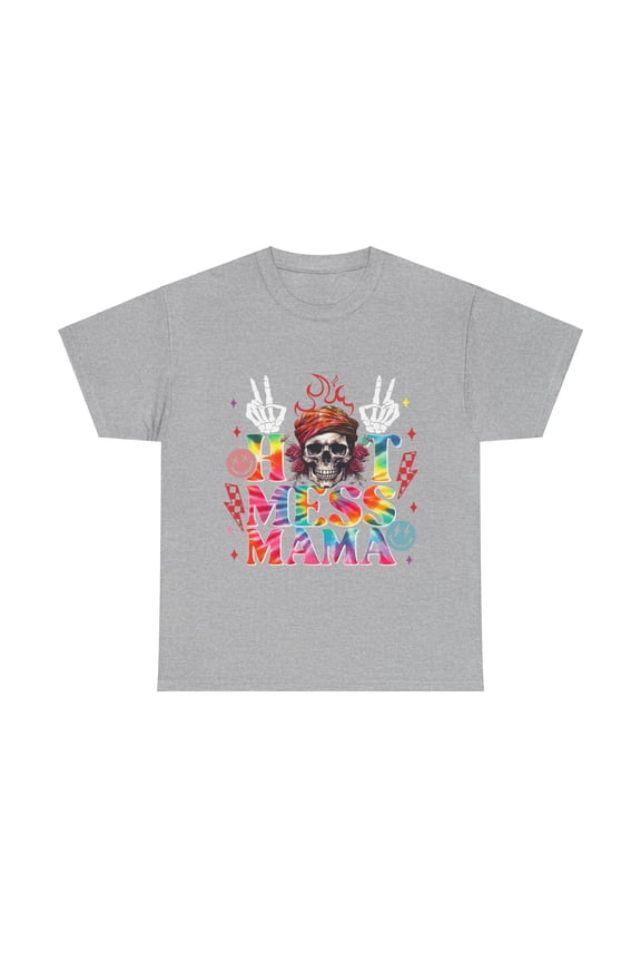 Skull Mother's Day Hot mess mama shirt, mother's day mom shirt ID-0131-T6KL