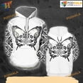 thumbnail image 1 of Skull Moths All Over Printed 3D Hoodie T-Shirt, 1 of 5