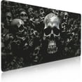 thumbnail image 1 of Skull Mouse Pad Gaming Mousepad Desk Mat,Smoothing Fabric Mousepad for Fluid Control,Ultra-Stable Non-Slip Rubber Base Mouse Pad,Stitched Edges(31.5x15.7 in), 1 of 6