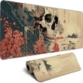 thumbnail image 1 of Skull Mouse Pad Japanese Ukiyo-e Mouse Pad XL Anime Big Mouse Pads for Desk Large Gaming Large Mouse Pad for Men Desk Pad with Stitched Edges Non-Slip Large Computer Mat, 31.5x11.8 in, 1 of 6