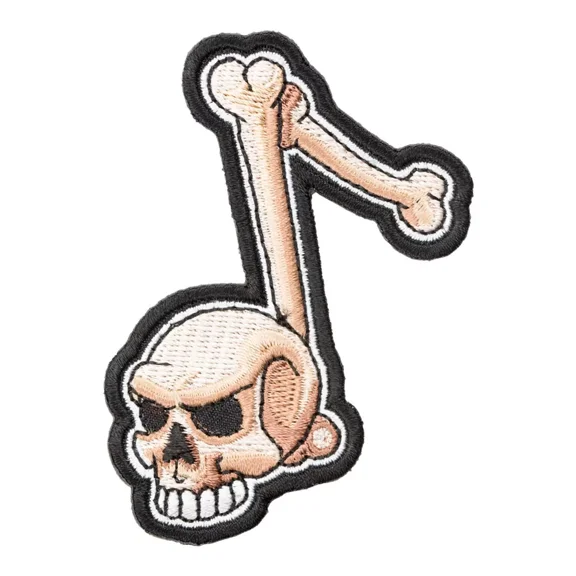 Skull N Bones Music Note Patch, Music Theme Patches