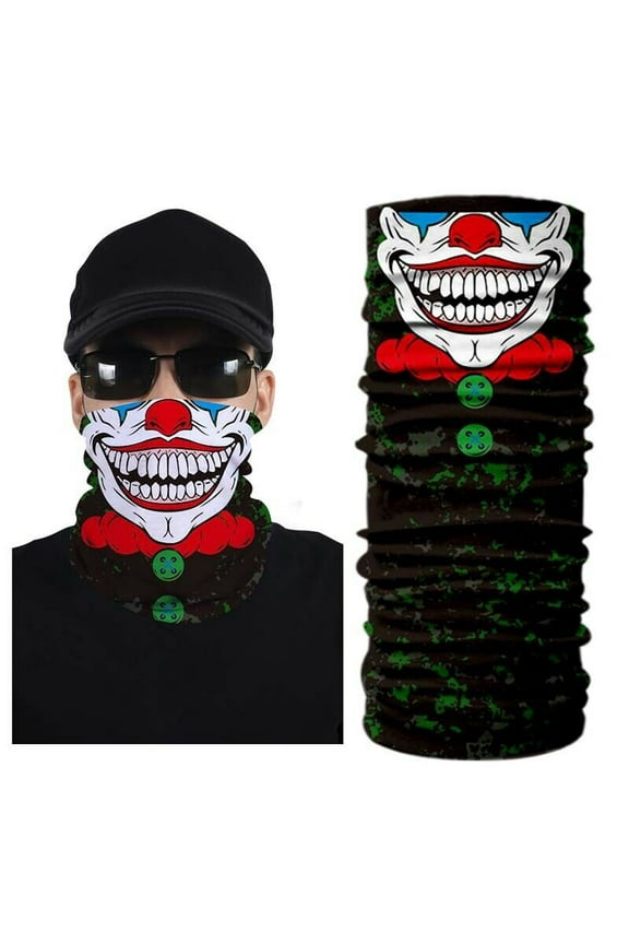 Skull Neck Gaiter Shield Scarf Bandana Face Mask Seamless UV Protection for Motorcycle Cycling Riding Running Headbands