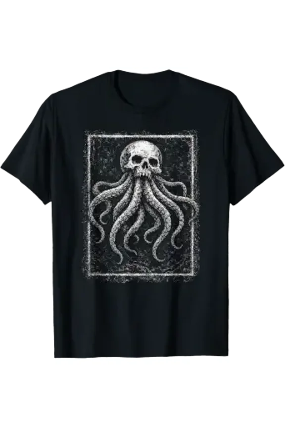 Skull Octopus Alt Grunge Goth Alternative Gothic Aesthetic T-Shirt