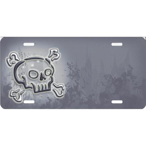 Skull Offset Airbrush License Plate Free Personalization on this Air Brush
