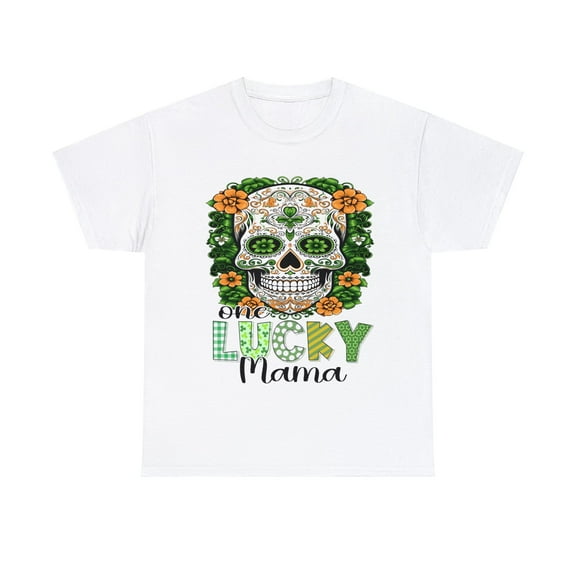 Skull One Lucky Mama St Patricks Day Shirt, Lucky Mom shirt ID-0131-8VJS