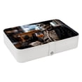 thumbnail image 1 of Skull PU Leather Earring Organizer with Removable Compartment - Portable Jewelry Stand, Bracelet Holder, Display Case, 1 of 6