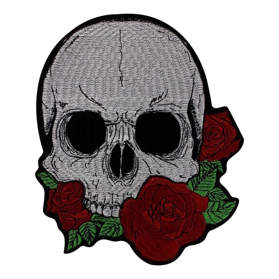 Skull Patches Iron on Patches Motorcycle Death Jacket Patches for Jackets Decorative Tactical Badges 1piece