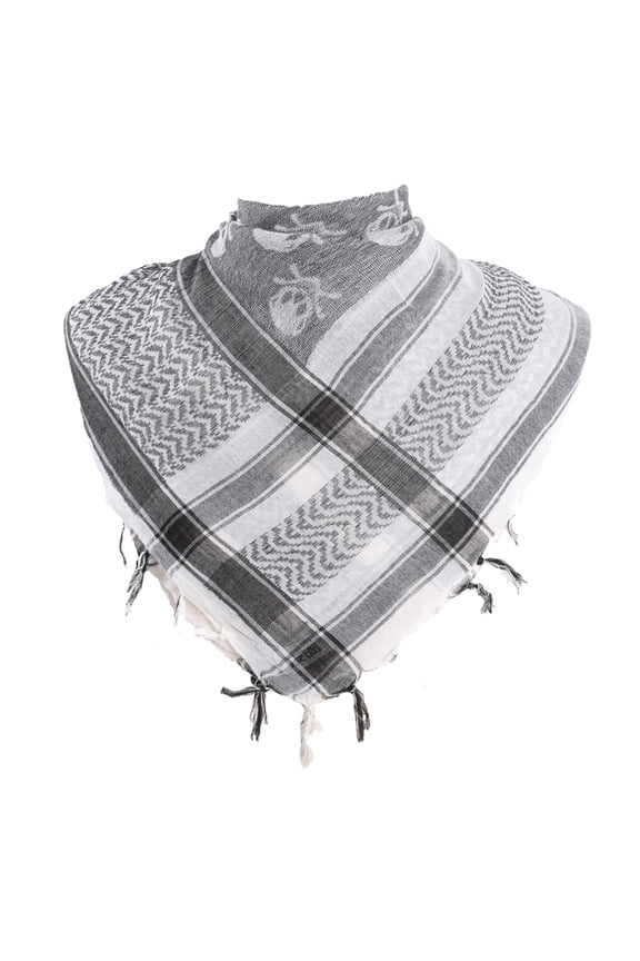 Skull Pattern Arab Keffiyeh Shemagh Square Scarf Lightweight Neck Warmer Cover Desert Scarves Shawl Headwrap for Camping