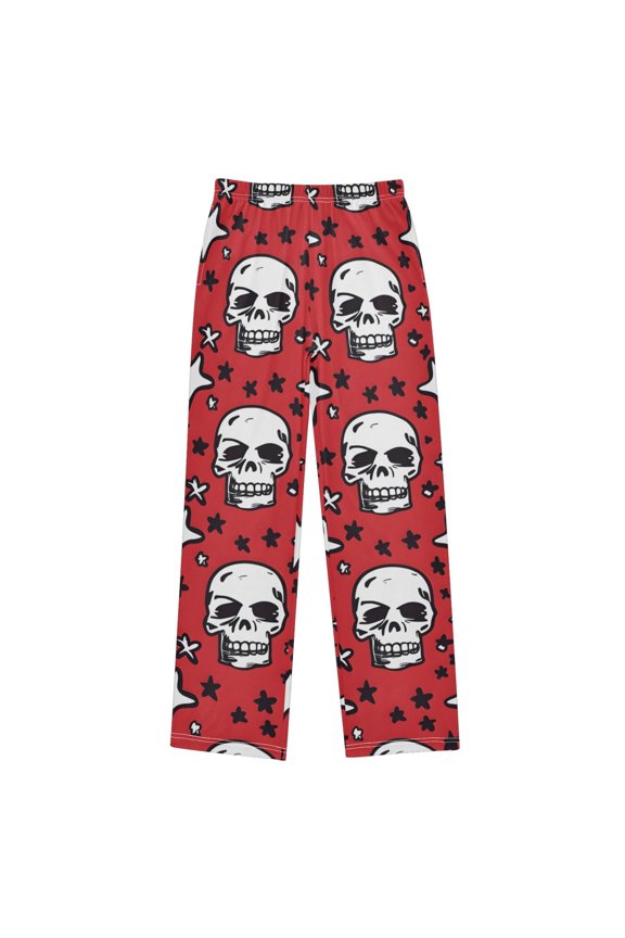 Skull Pattern Pajama Pants Soft Lightweight Lounge Pants Bottoms Sleep Pants Warm Comfy