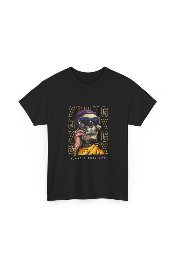 Skull Phone Graphic Tee | Young & Cool Retro Cool Streetwear, Awesome Tee, Style