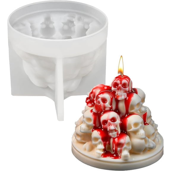 Skull Pile Silicone Casting Mold, 1 Piece