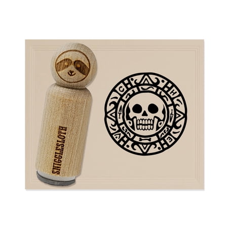 Skull Pirate Coin Rubber Stamp for Scrapbooking Crafting Stamping - Mini 1/2 Inch