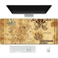 thumbnail image 1 of Skull Pirate Map Large Gaming Mouse Pad,Long Non-Slip Rubber Base for Desk,Stitched Edges Playmat Gifts for Men Women,Mouse Mat Desk Pad for Office Home 31.5×11.8 Inch, 1 of 5