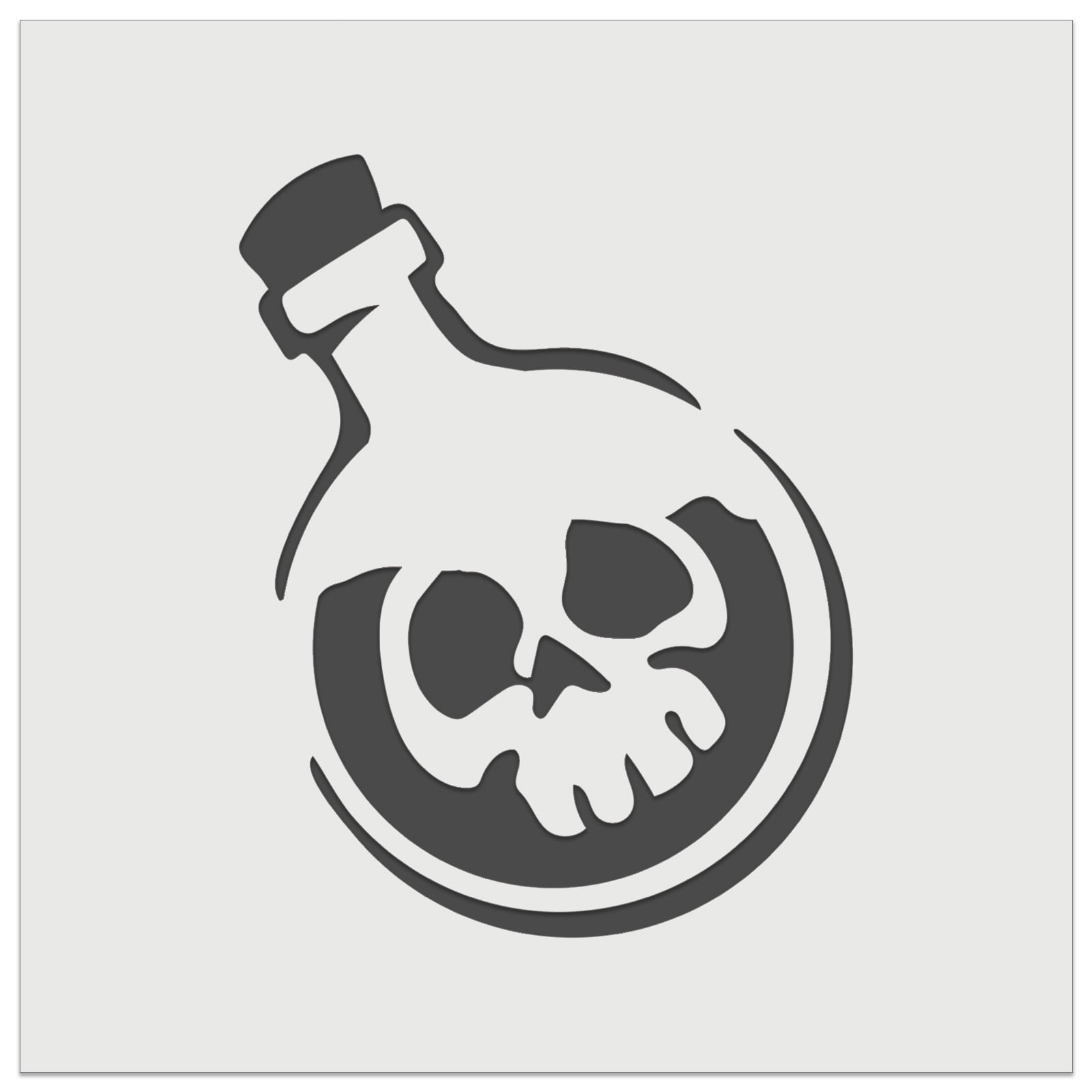 Skull Poison Potion Bottle DIY Cookie Wall Craft Stencil - 5.5