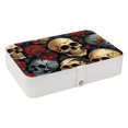 thumbnail image 1 of Skull Portable PU Leather Jewelry Stand with Removable Compartment, Display Case, Earring Holder, and Organizer Box, 1 of 6