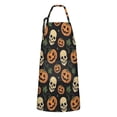thumbnail image 1 of Skull Pumpkin Halloween Apron-Garden Aprons for Women with Pockets-Cotton Linen Waterproof Kitchen Cooking Gardening Aprons Adjustable for Kitchen,Cooking,BBQ and Salon 32"x27", 1 of 7