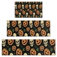 thumbnail image 1 of Skull Pumpkin Halloween Pattern Kitchen Rugs Sets Of 3,Kitchen Runner Rugs Non Skid Washable,Decorative Kitchen Floor Mats for Kitchen,Sink,Laundry,17"x30"+ 17"x47" + 17"x59", 1 of 6