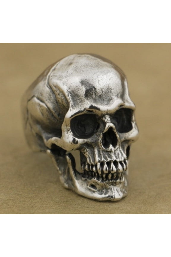 Skull Ring For Men Vintage Silver Black Cool Punk Retro Gothic Dainty Goth