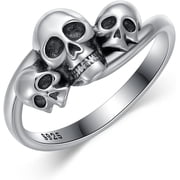 Skull Ring Sterling Silver Skull Head Rings Jewelry for Women men 6