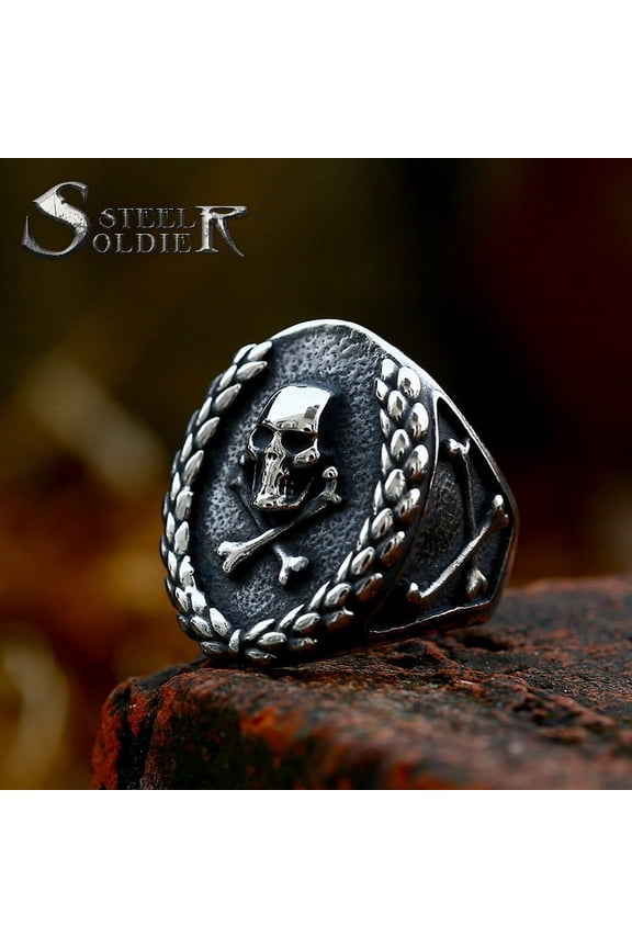 Skull Rings Stainless Steel Jewelry Edgy Chunky Death Ring for Men