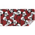 Skull and Rose Gothic Pattern Waterproof Tablecloth, Rectangular ...