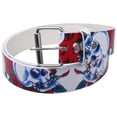 thumbnail image 1 of Skull & Roses Leather Belt, 1 of 1