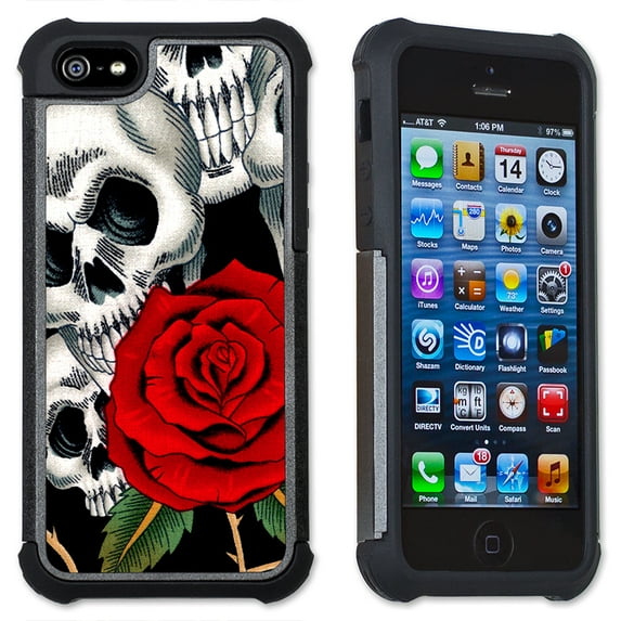 Skull & Roses - Maximum Protection Case / Cell Phone Cover with Cushioned Corners for iPhone 6 & iPhone 6S