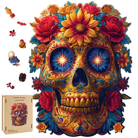 Skull & Roses wood puzzle | Trending Now