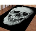 thumbnail image 1 of Skull Rugs, Man Cave Rug, Horror Rugs, Modern Rugs, Rug, Black Rug, Stair Rug, Personalized Gifts, Kitchen Rug, Office Rug, 2.6'x9.2' - 80x280 cm, 1 of 5