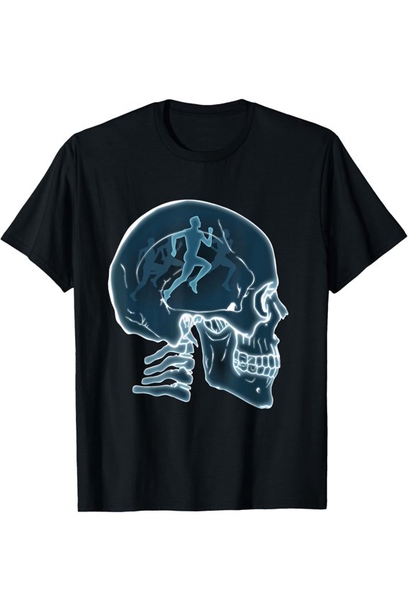 Skull Running Runner Race Sports Lovers Men Women T-Shirt All Size S-5Xl