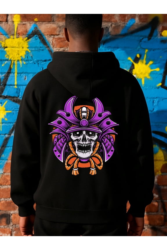 Skull Samurai Hoodie hoodies Veteran mens hoodies black Everyday sweatshirt for the office, dates and outings gift elegant funny vintage autumn army for dad Classic Unisex hoodie