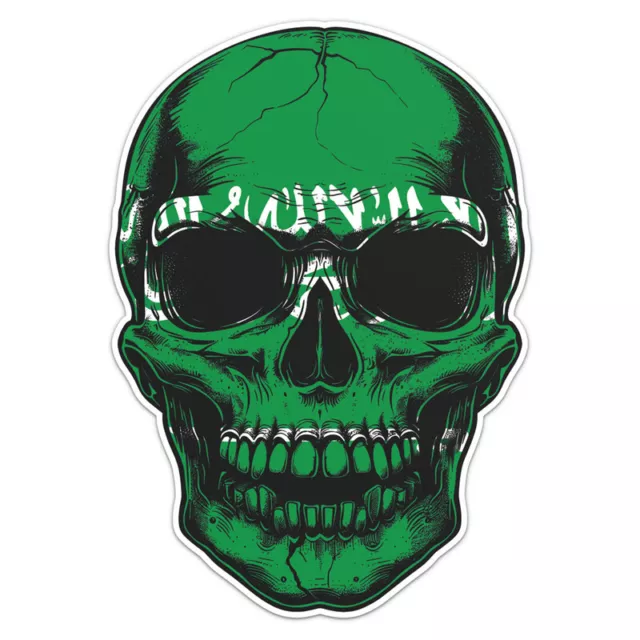 Skull Saudi Arabia Flag Sticker Phone Decal Water Bottle Stickers Car ...